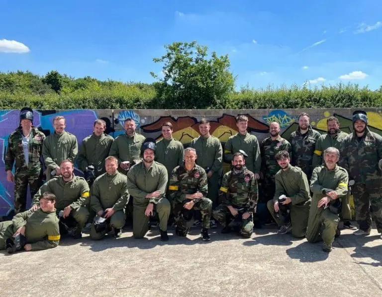 Careers page: team building paintball